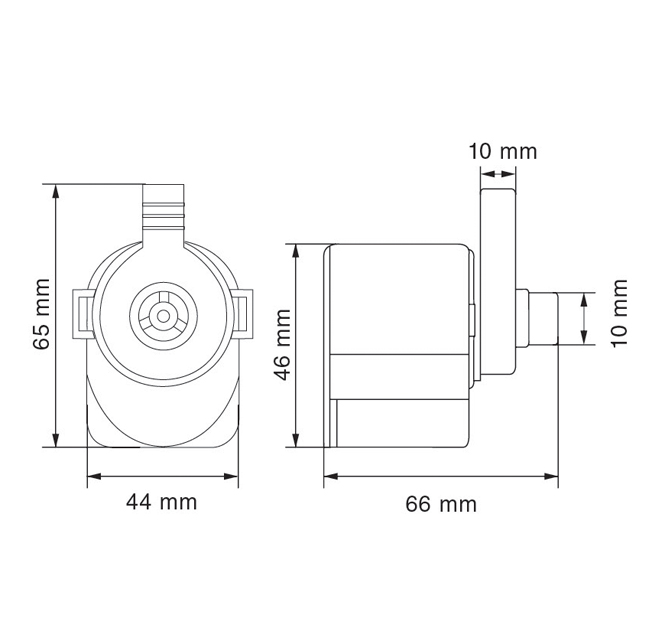 Насос для аквариума Aquarium Systems Maxi-Jet Micro размеры