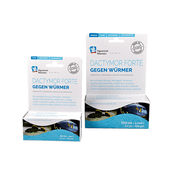 Ліки для риб проти шкірних та зябрових черв’яків Aquarium Munster DACTYMOR FORTE