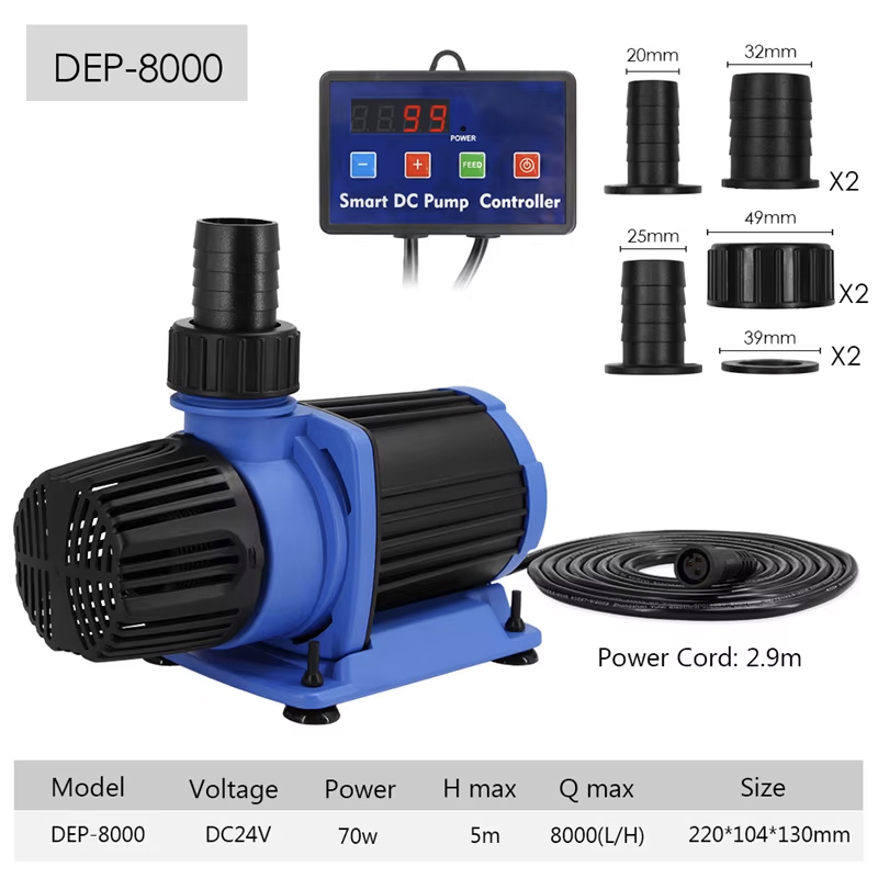 Насос для аквариума JUYANG DEP 8000 DC
