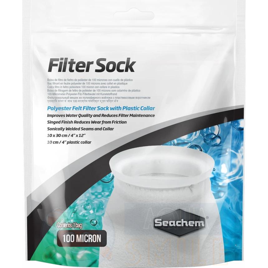Фильтрующий носок  для аквариума Seachem Filtersock 100 micron 10 cm