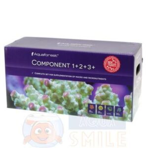 Микро и макроэлементы для морского аквариума Aquaforest Component 1+, 2+, 3+, 3×5 л.